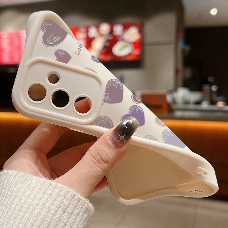 Candy Color Love Hearts Phone Case - Stylish and Protective Cover