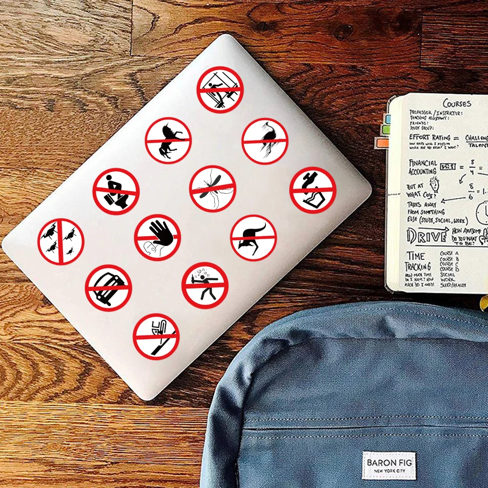 62 Funny no sign stickers, luggage, notebook, guitar, skateboard, waterproof PVC graffiti stickers 6