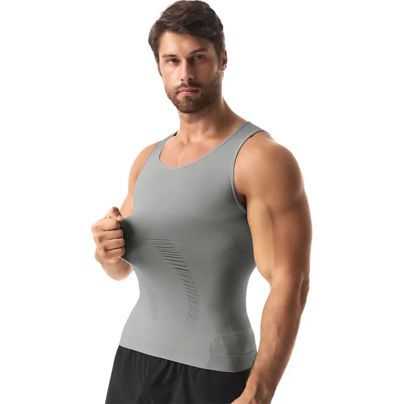 Model wearing compression tank top