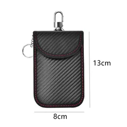 Deluxe RFID Signal Blocking Faraday Pouch with Dual Carbon Fiber Layers (Vertical small -2Pcs)