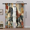 2pcs, Curtain Popular 2D print Vintage for Man on Horseback Durable Polyester (without rod) Gifts for Kitchen Living Room Office 5