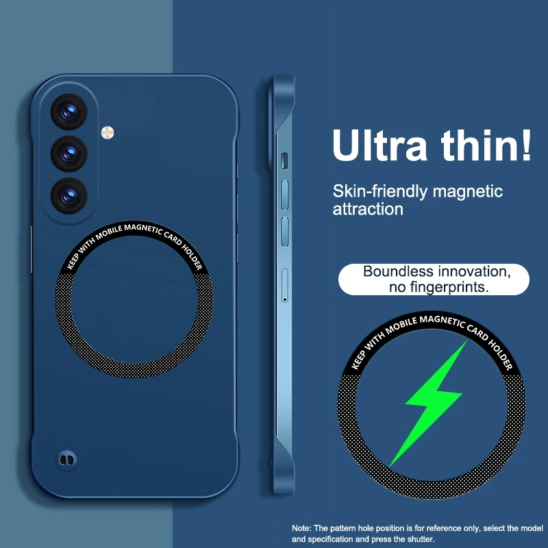 Ultra Thin Frameless Magnetic Matte Phone Case