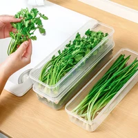 Boîtes de rangement pour réfrigérateur, cebolonnes, boîte fraîche, récipient alimentaire, stockage au froid, bac à légumes, organisateur de réfrigérateur scellé 2