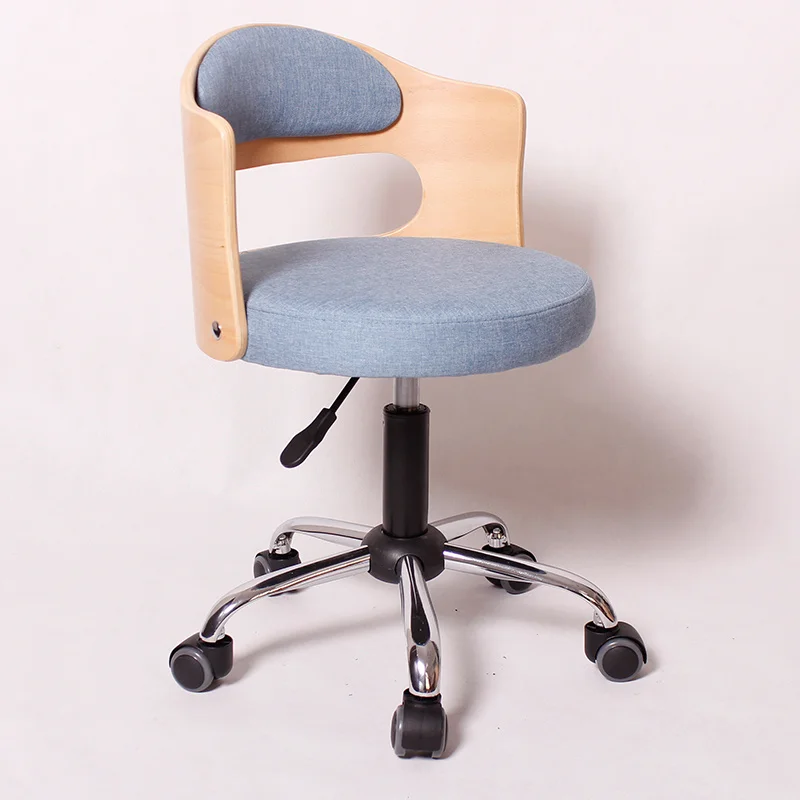 Description Picture 5 of item2023 New Solid Wood Compact Computer Chair Simple Desk Student Lift Chair Small Study Home Back Office Swivel Chair