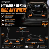 HEDAEER H67 Pro,Trottinette électrique tout-terrain 800W 48V 15.6AH haute performance, pliable, pour les trajets quotidiens et le transport professionnel. 6