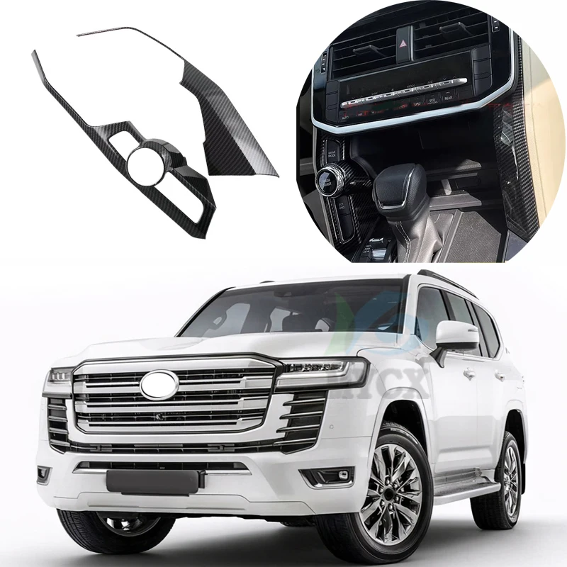 

Carbon Fiber Car Interior Center Control Panel Side Strips Cover Trim For Toyota Land Cruiser 300 LC300 2022-2023