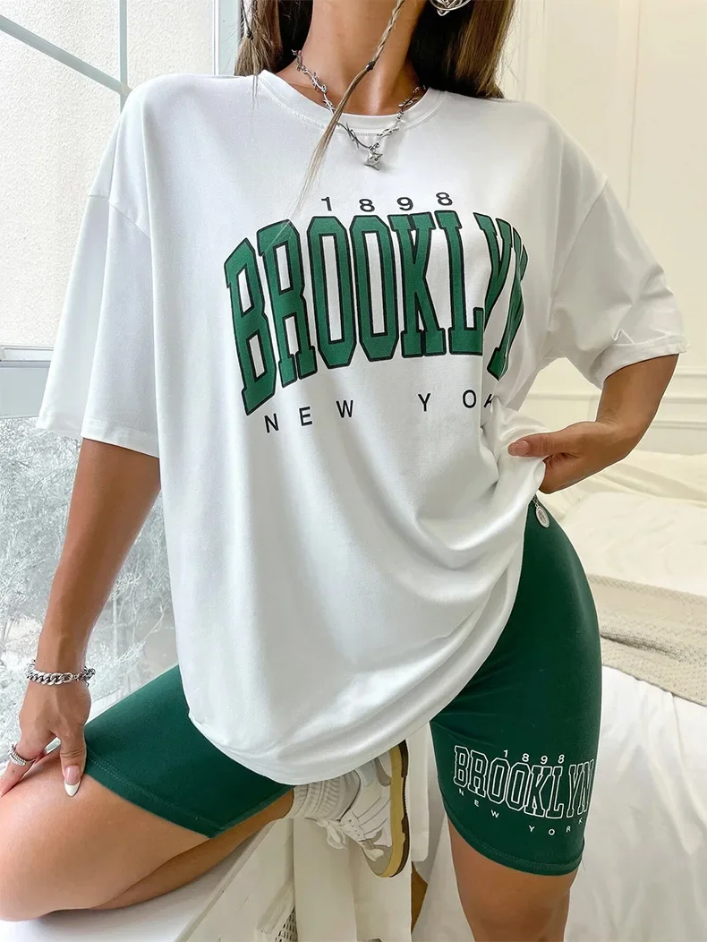 New Women's Pajamas Sets Casual Loose T-Shirt Tight Shorts Slim Outside Homewear Comfortable Breathable Beautiful Stylish Trendy