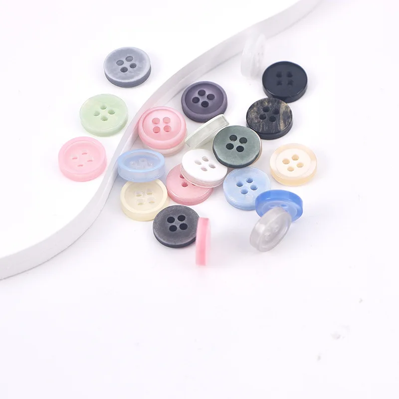 4 구멍 11mm 라운드 셔츠 단추 의류 어린이  귀여운 착용 의류 장식 바느질 수제 DIY 액세서리