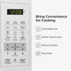 COMFEE' EM720CPL-PM Countertop Microwave Oven with Sound On/Off, ECO Mode and Easy One-Touch Buttons, 0.7 Cu Ft/700W Pearl White 6