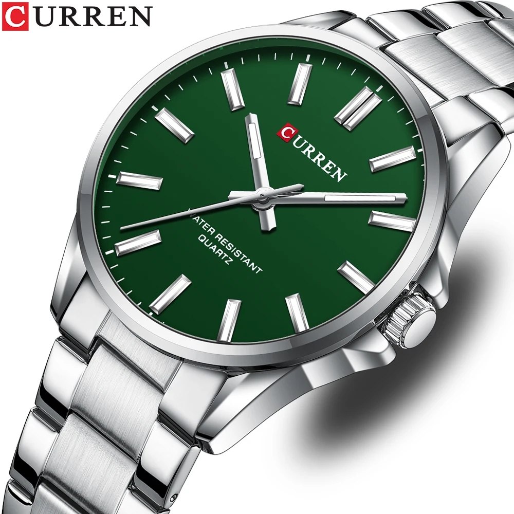 

CURREN New Fashion Simple Stainless Steel Dial Men Watches Casual Business Sports Waterproof Luminous Quartz Clock Reloj Hombre