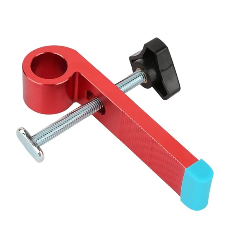 

T-Shaped Wooden Clip Aluminum Alloy T-Shaped Wooden Clip Red Chute Track Limiter Carpentry Positioning Limiter-B Red