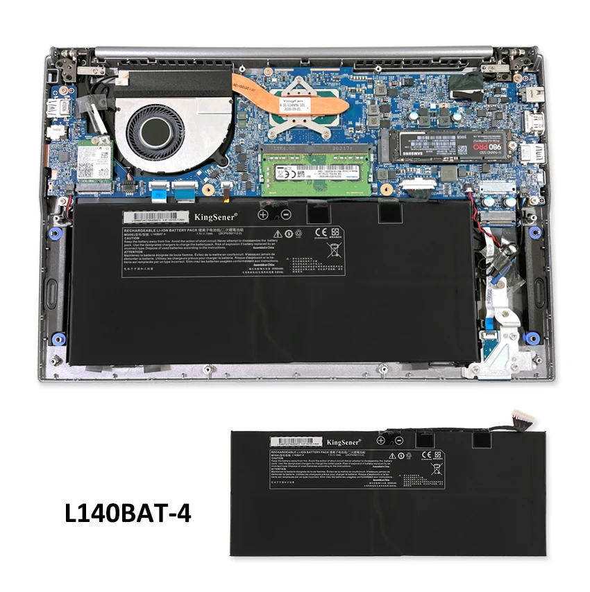 Bateria para Thunderobot 911 Mixbook Air para Gigabyterc14l140bat4 Bateria para Metabox Ns50mu 2icp5 50 112-2 Kingsener-l140bat2 - Imagem 2