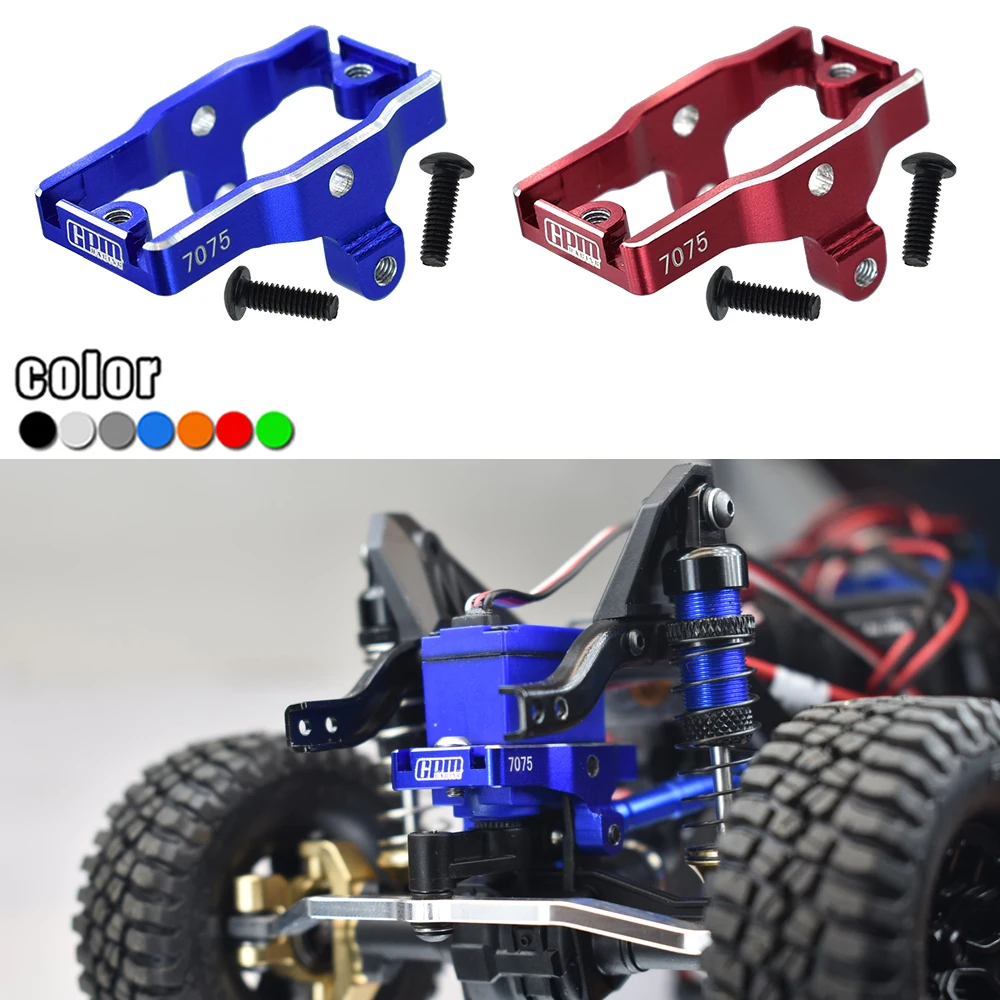 

GPM for Trax 1/18 TRX4M TRX-4M Defender Bronco 4WD RC Crawler Car Upgrade Parts Metal Aluminum Alloy Servo Mount 9739