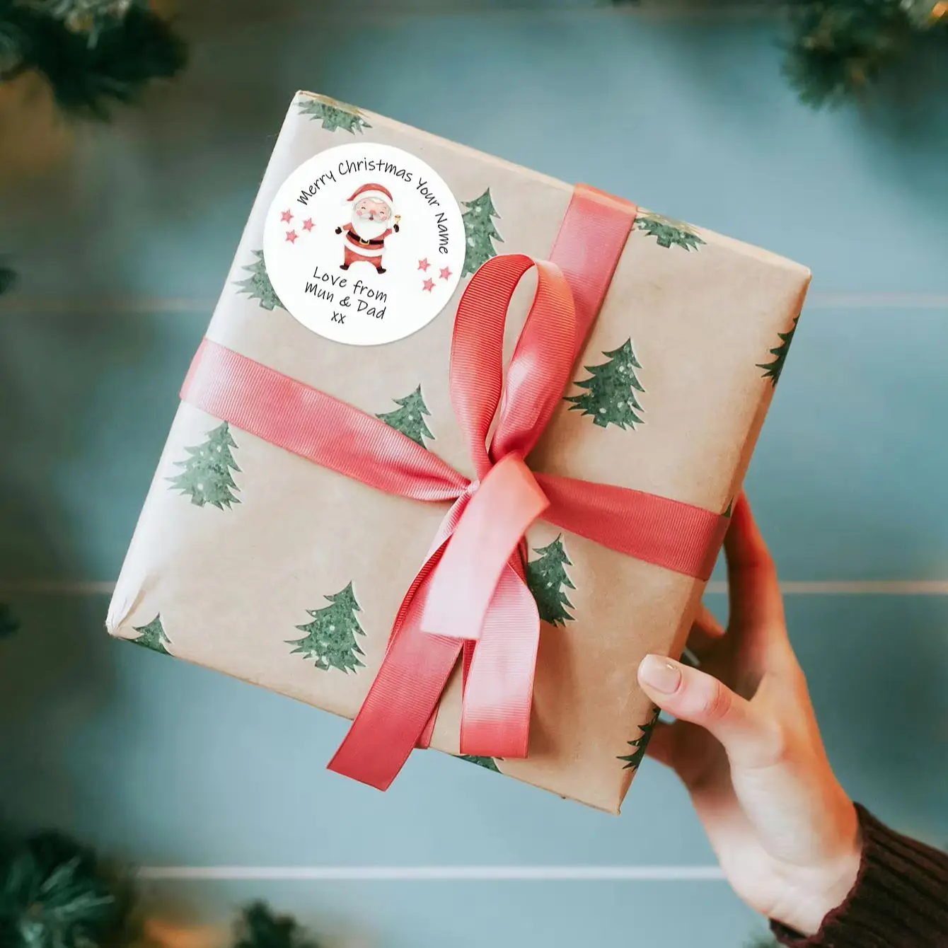 Custom Round Stickers with Personalized Text for DIY Projects, Holiday Decorations & Organization Labels