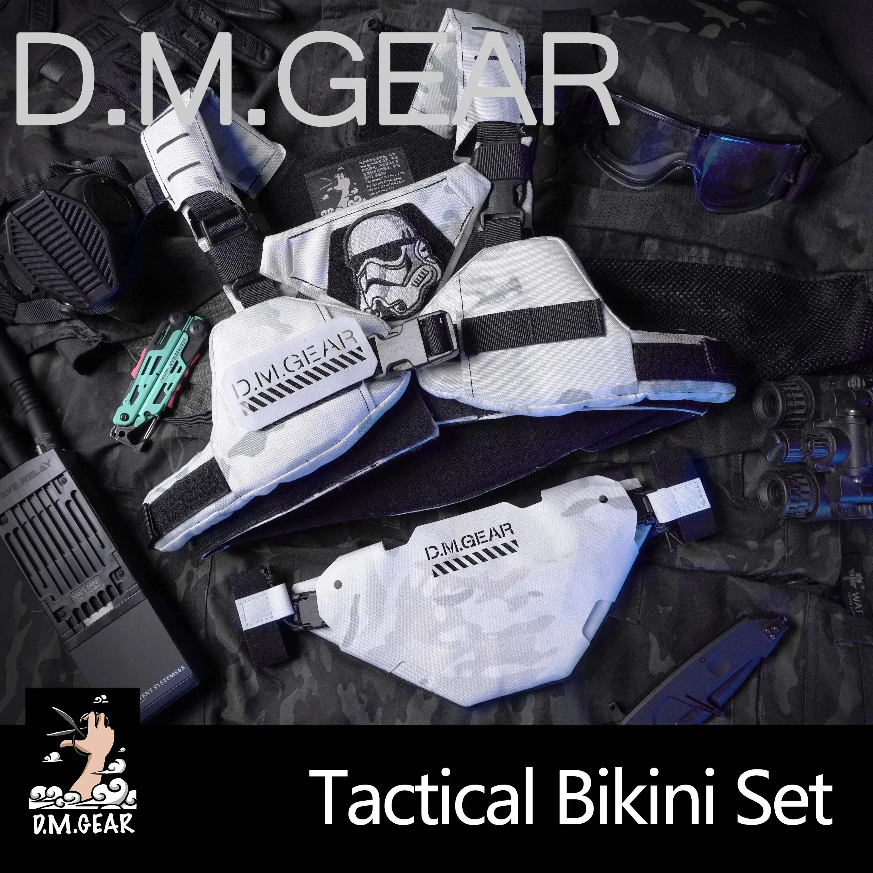 

DMGear Military Hunting Gear Tactical Bikini Set Armor Vest Neck Gaurd Crotch Protection Molle Lady Sexy Equipment Lightweight