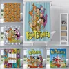 Shower Curtain Waterproof Polyester Fabric Paint Colorful Curtains Classic Cartoon Flintstones Home Bathroom Decor With Hook 1