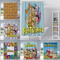 Shower Curtain Waterproof Polyester Fabric Paint Colorful Curtains Classic Cartoon Flintstones Home Bathroom Decor With Hook 1