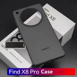 Ultra Slim Shockproof Matte Rubber Phone Case - Soft, Anti - Fingerprint Skin Cover for OPPO Find X8 Ultra (Black)
