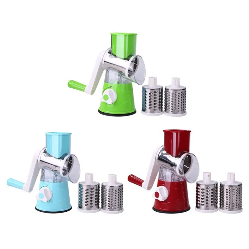 Vegetable Slicer Multi color multifunctional drum type hand cranked vegetable slicer household kitchen potato shred slicer