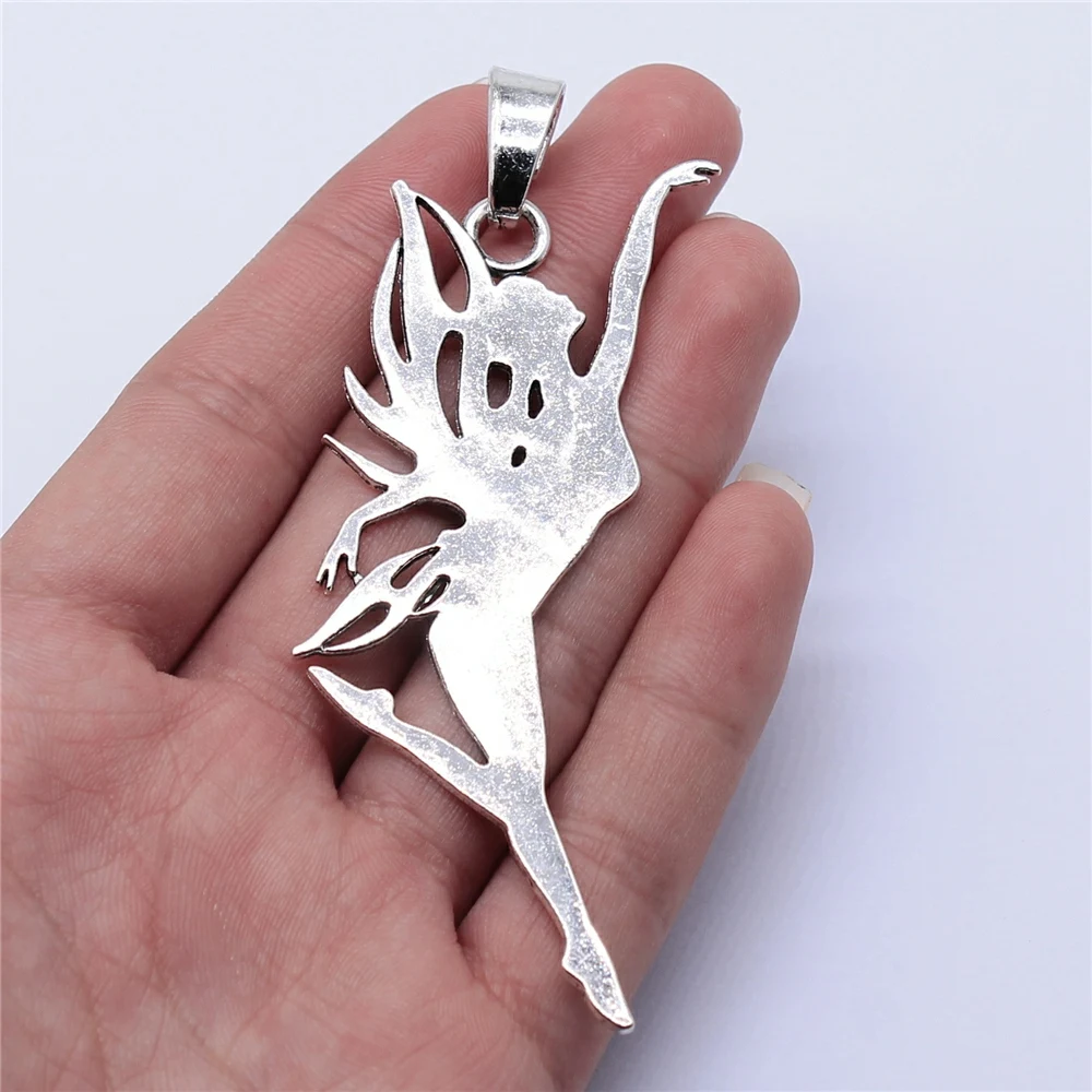 

20pcs 87x30mm Antique Silver Color Dancer Elf Charms For Jewelry Making DIY Jewelry Findings