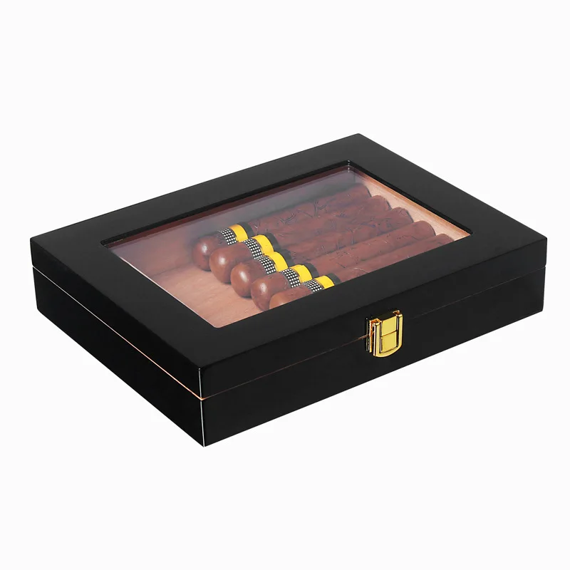 

Cedar cigar moisturizing box mini portable cigar box piano lacquer belt display window box