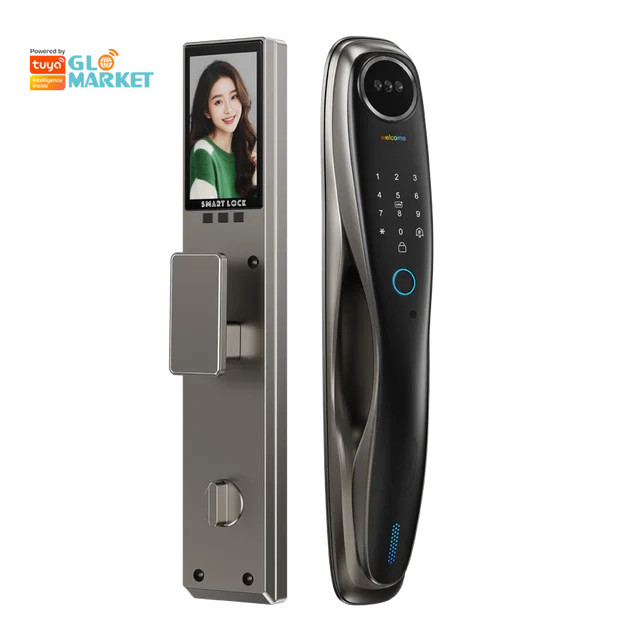 3d Face Recognition Tuya Smart Door Lock Biometric Palmprint Fingerprint Intelligent Digital Lock 1