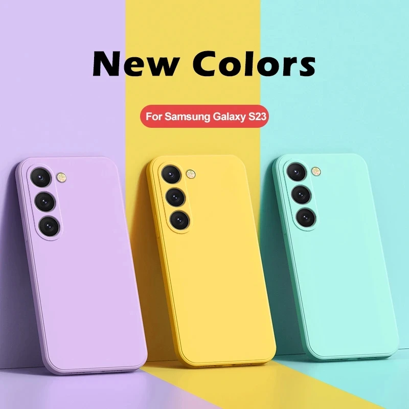 S23 s22 ultra plus caso quadrado líquido silicone caso de telefone para samsung galaxy s23 s22 ultra plus s23plus s23ultra capa traseira macia_voghion.com