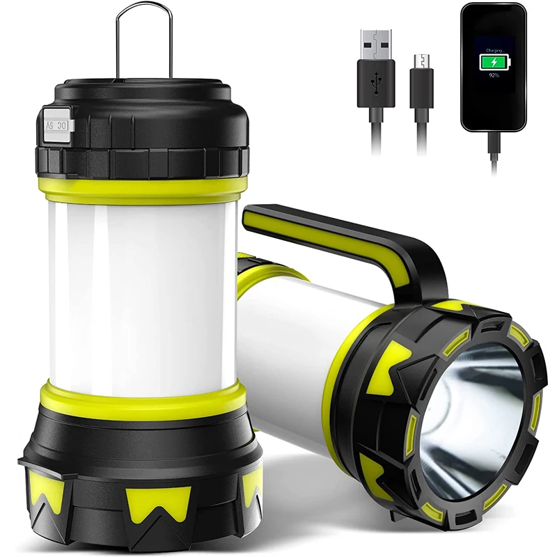 Description Picture 2 of itemCamp Lamp LED Camping Light USB Rechargeable Flashlight Dimmable Spotlight Work Light Waterproof Searchlight Emergency Lantern