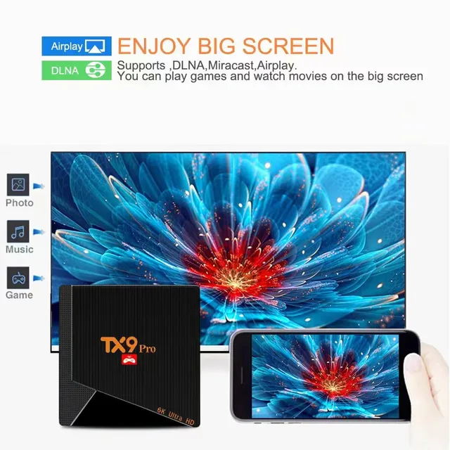TX9 Pro 6K Ultra HD 8GB RAM and 128GB ROM Smart Android TV Box -  Dropshipper & Wholesaler in Pakistan with Largest Inventory & Products  Range - Biggest Platform for Resellers