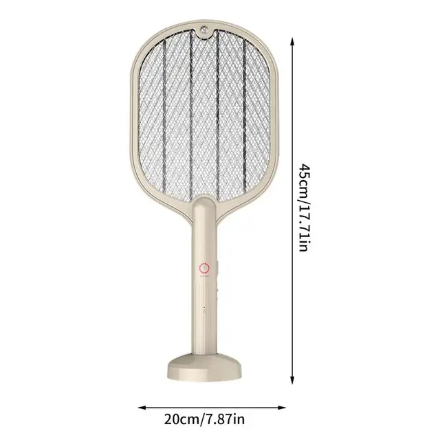 Fly Swatter Racket 3000V Led Légy Electric Zapper 2 1-Ben Inhsalált Fotokatalizátor Lámpa 3-Rétegű Biztonsági Hálóval - Image 6