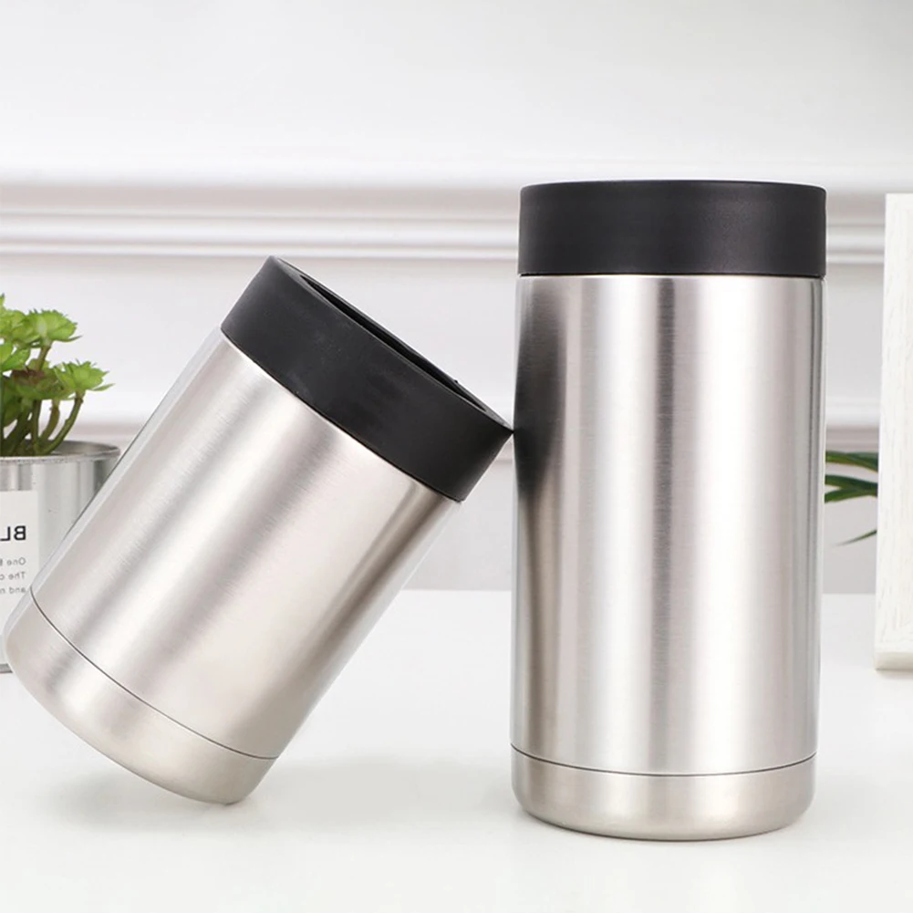Beer Bottle Cooler Drink Cooler 12 OZ Stainless Steel Double Wall Vacuum Insulated Can/Bottle Holder Bar Accessories