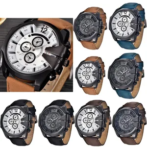 Mens Leather Business Fashion Watch 시계 Strap Watches For Gift Giving Fashion Design Quartz Wrist Watches Reloj Caballero