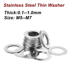 High Precision Ultrathin Stainless Steel Adjusting Washer Spacer Gasket - 7x9x0.3