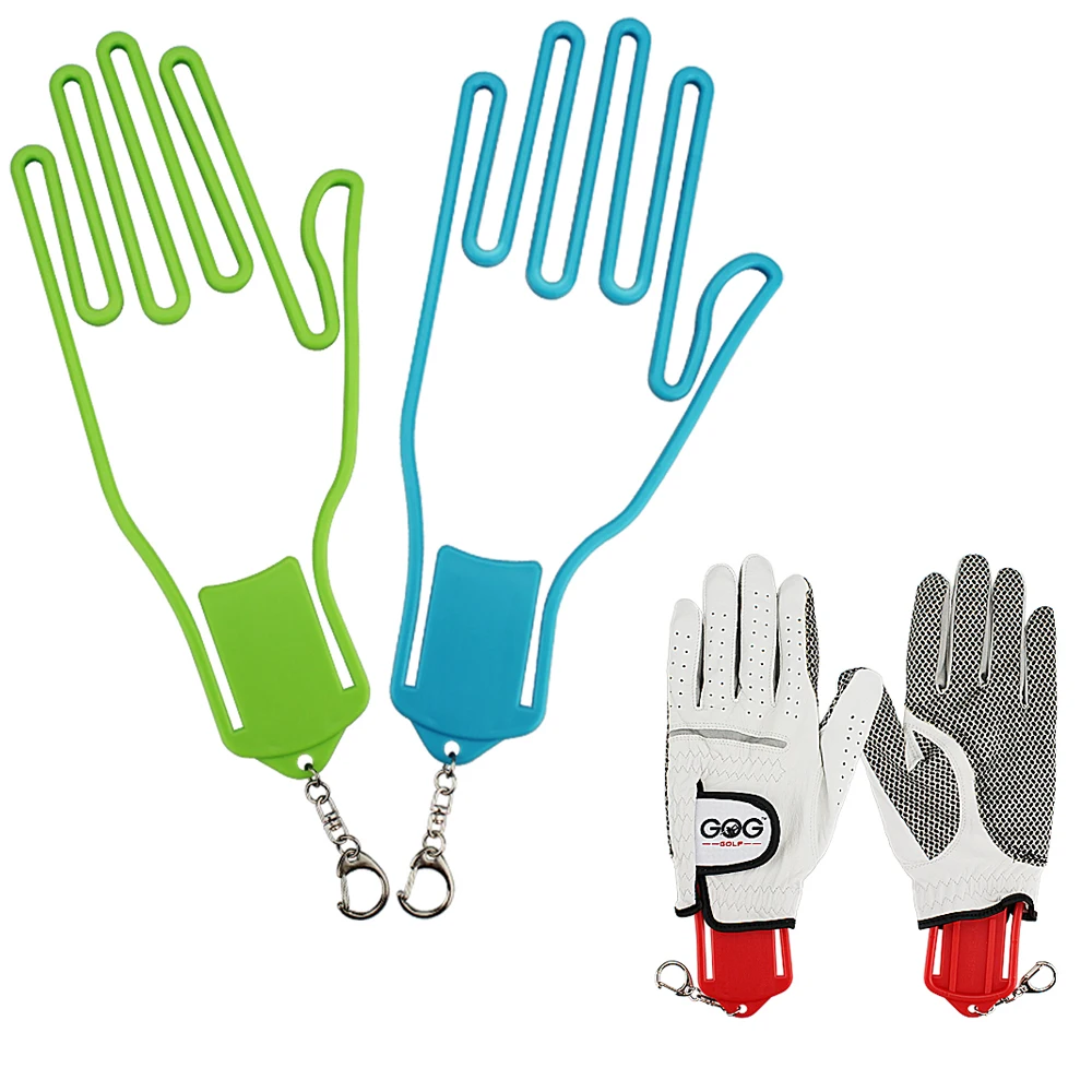 1 Pcs Golf Glove Holder Stretcher Rack Dryer Plastic With Key Chain 4