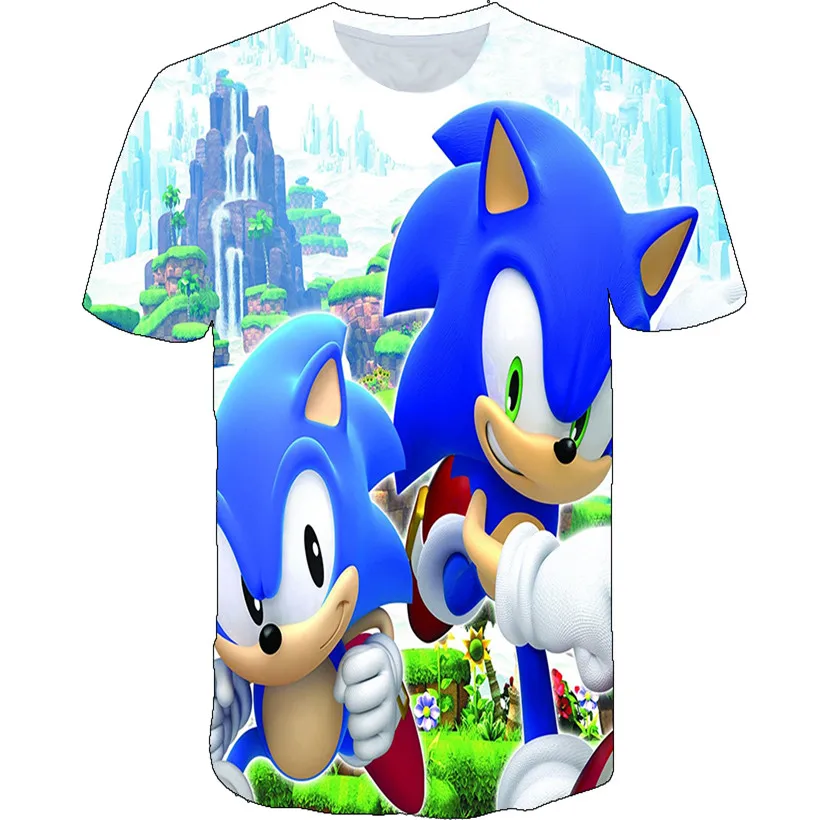 couple t shirt 3D printe anime super sonic kid's T- Tshirt New loose casual majestic summer fashion shirt Harajuku oversized t shirt 4-14T T-Shirts discount