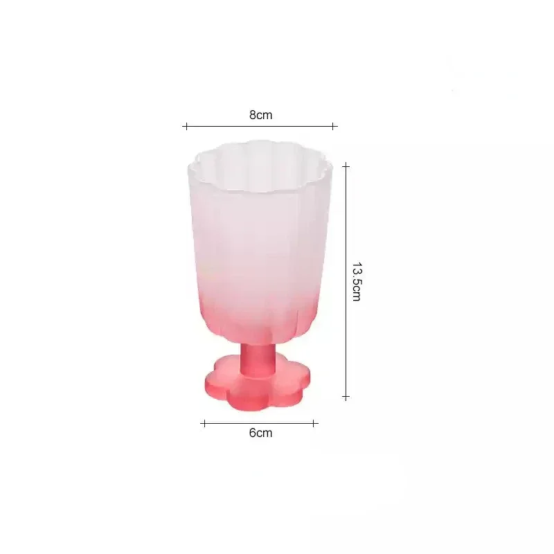 Glass Flower Shaped Cup for Juice Wine Coffee