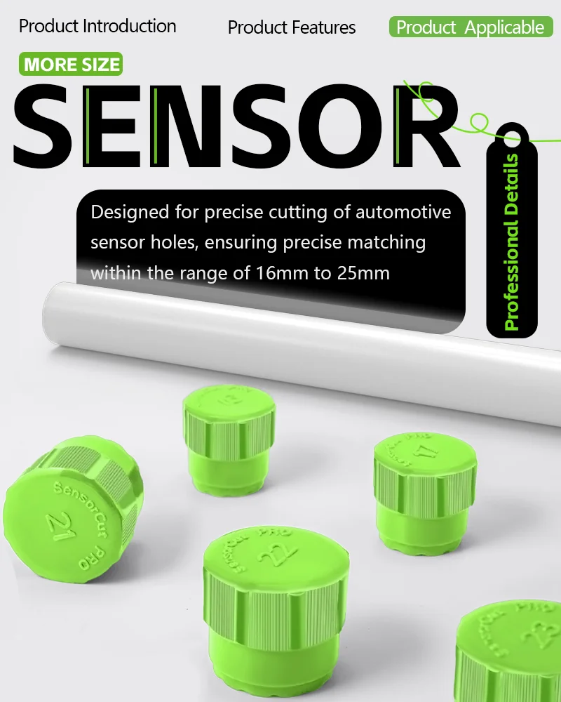 KUNAISI Pro Car Radar Detector Vinyl-Schablonen-Set – runder Knopf, Präzisionsschnitt-Schablonenwerkzeuge, 16–25 mm, für die Verpackung von Autofolien – Detail 4