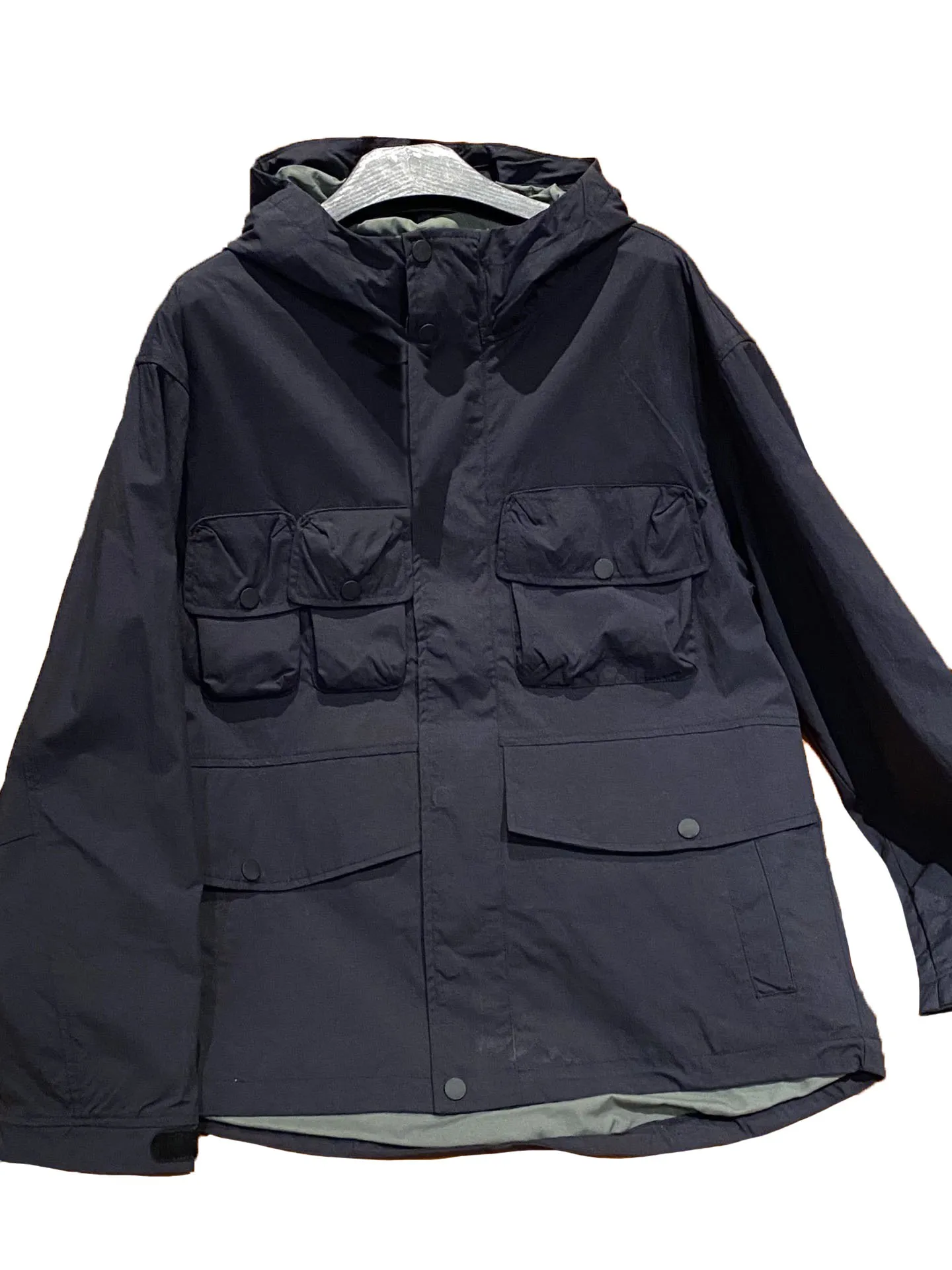 

Cotton jacket hooded short loose version hit color splicing design warm and comfortable 2023 winter new 1208