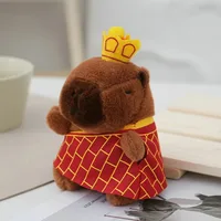 1PC Cute Buddha Style Capybara Doll Small Pendant Capybara Plush Keychain Doll Bag Pendant Kawaii Keychain 1