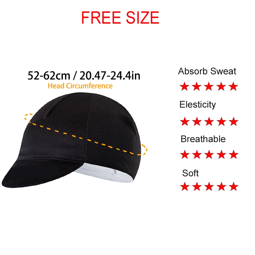 Tour 2025 Cycling Hat UAE Team FDJ Classic Cycling Caps Quick Dry Team Bike Mountain MTB Racing Bicycle Hat Under Helmet 2