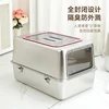 Stainless Steel Fully Enclosed Cat Litter Box XXXL Odor Proof Anti Splash For Large And Multiple Cats Home Hygienic Gift 4
