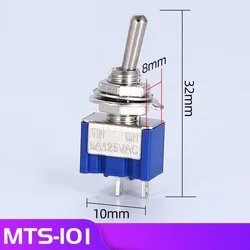 Enhanced Toggle Switch with Waterproof Cap - 6A 125VAC SPDT/DPDT for 5pcs (MTS - 101)