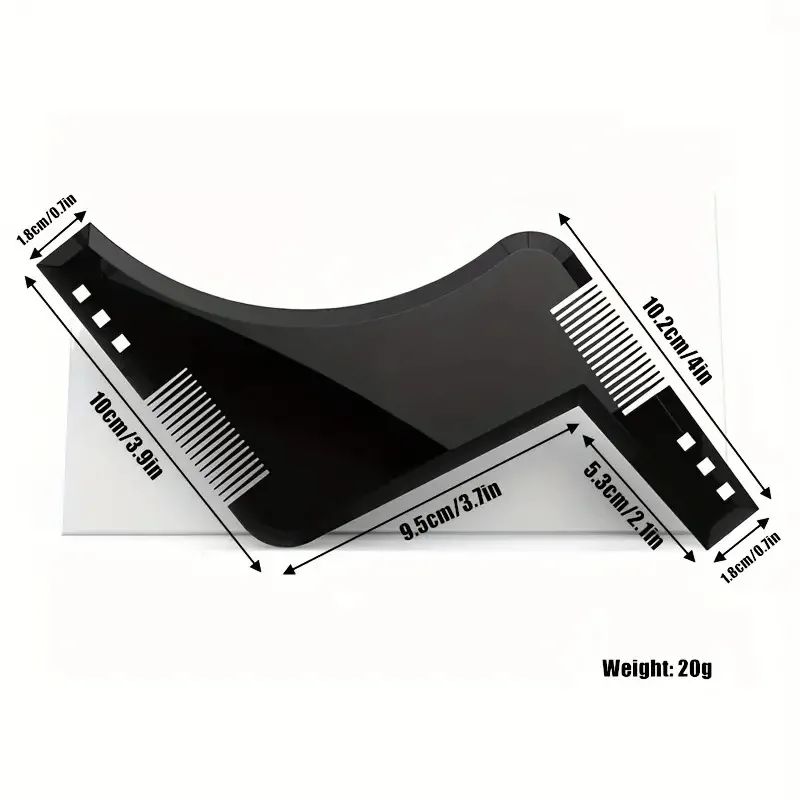 1Pc Men Beard Comb Hairdressing Beard Care Transparent Appearance Moustache Moulding Comb Shaping Styling Template Ruler combs 4