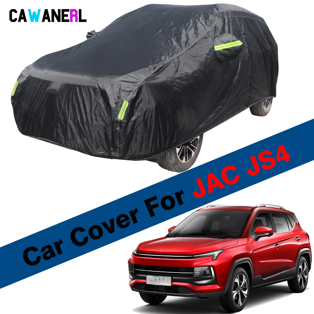 

Waterproof Black Car Cover Outdoor Anti-UV Sun Shade Snow Rain Protect Cover Dustproof For JAC Refine S4 T60 Sei 4 JS4 2018-2023