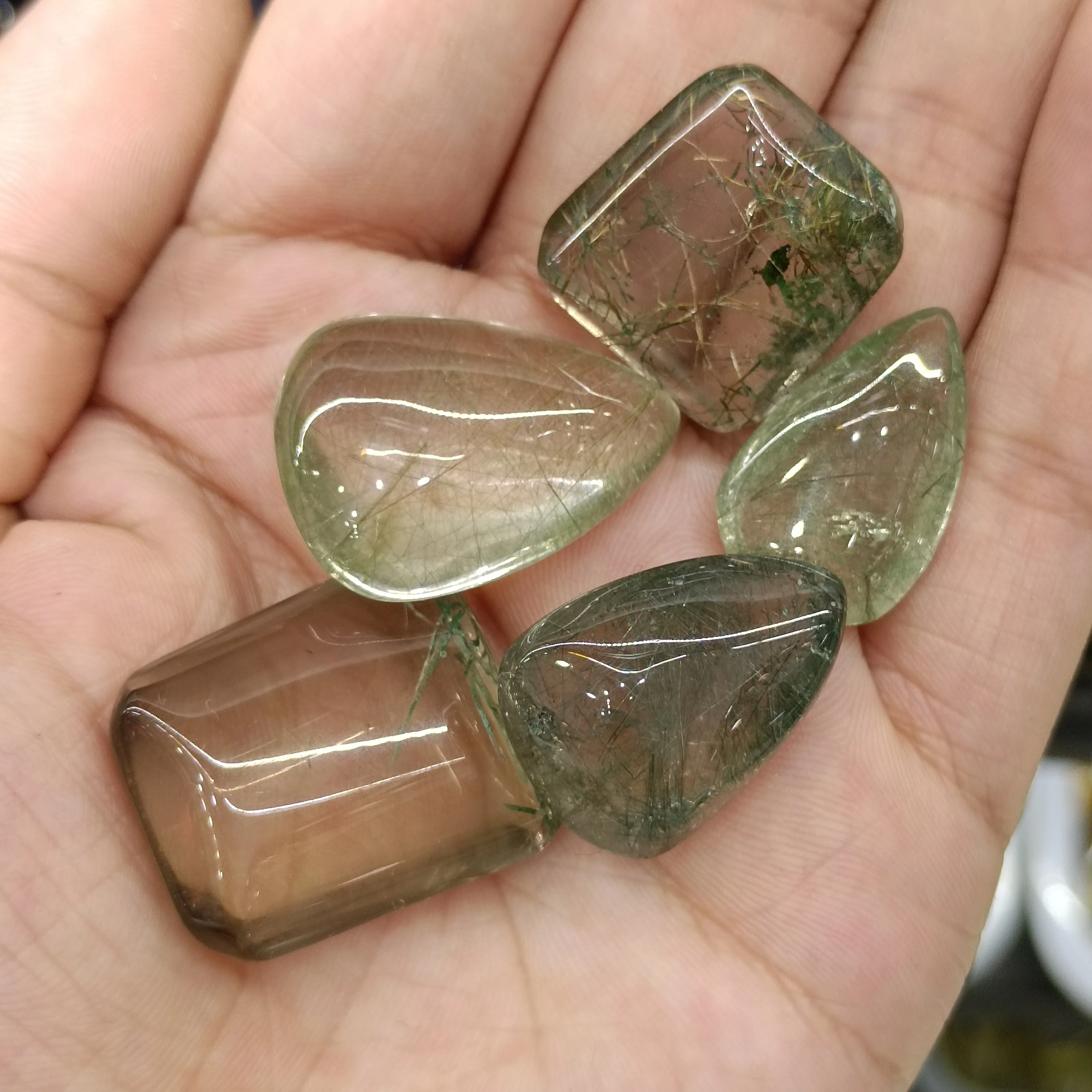 

1 шт. натуральный кристалл, зеленый призрак, восстанавливающий драгоценный камень, рейки, Phantom, ювелирные изделия, подарки