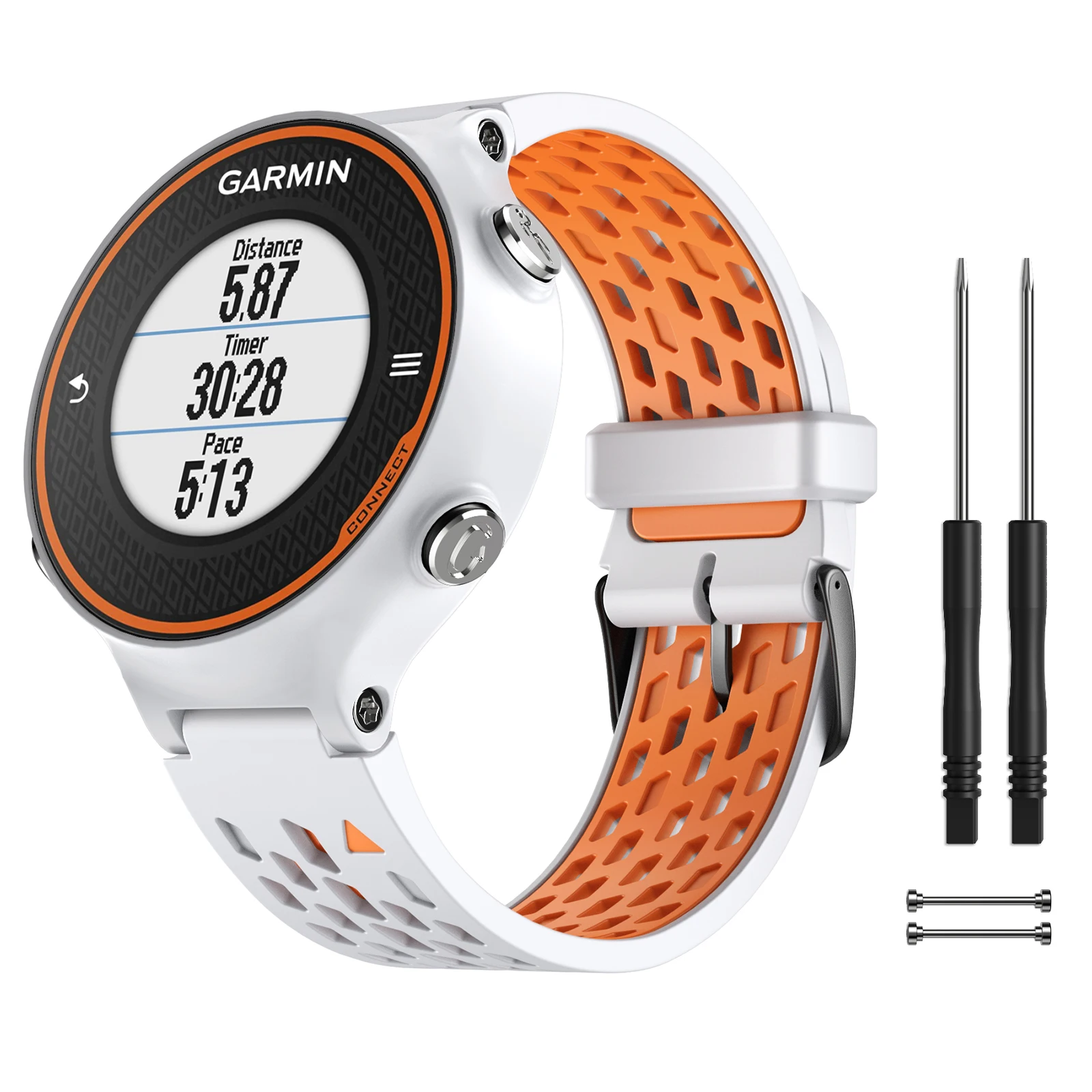 Дышащий мягкий силиконовый ремешок, браслет для Garmin Forerunner 220/230/235/620/630/735XT/touchs6, модный ремешок для часов