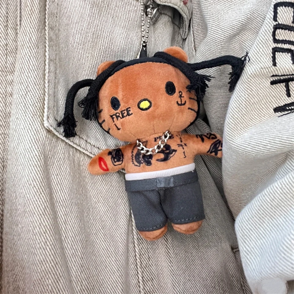 Hello Kitty as Travis Scott Plush Doll Pendant Plushies Keychain