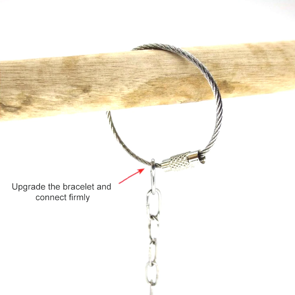 1Pcs Pet Papegaai Been Ring Enkel Voet Chain Vogel Ring Outdoor Vliegende Training Activiteit Openen Stand Accessoires Vogel Benodigdheden