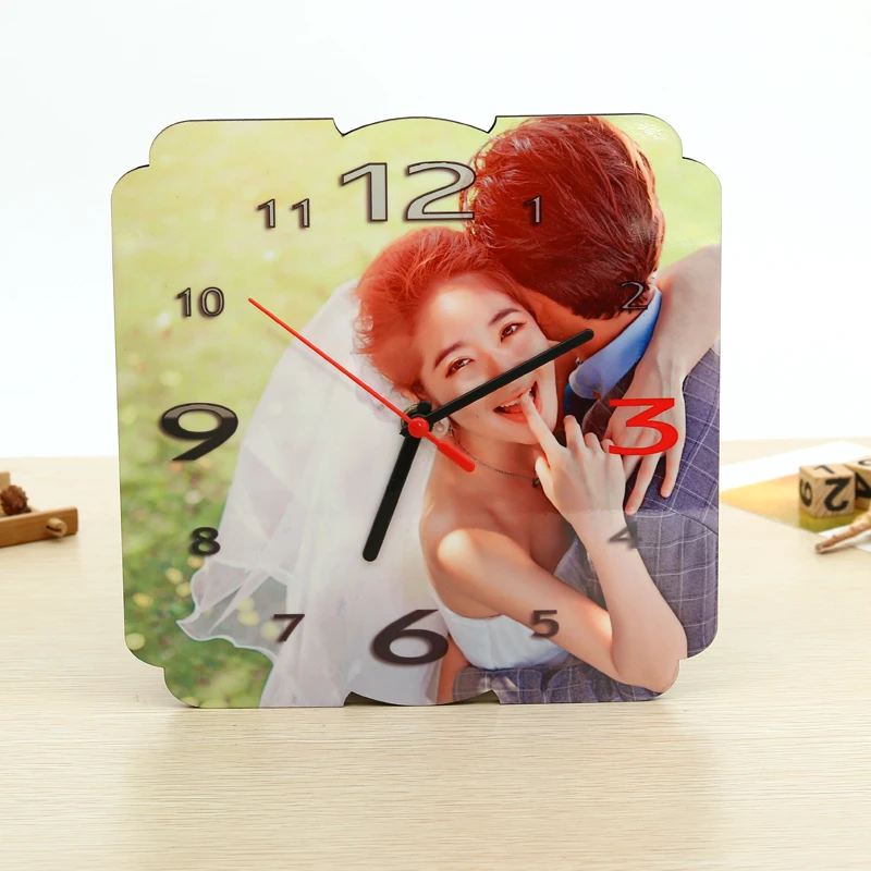MDF 벽시계 사진 프레임 플라크 블랭크, 가정 및 호텔용 맞춤형 승화 블랭크, 무료 배송, 로트당 5 개