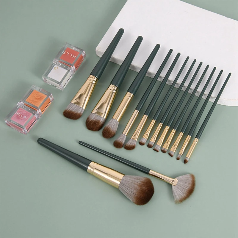 14Pcs Mini Makeup Brush Professional Powder Eyebrow Eye Shadow Makeup Brush Set Portable Makeup Brush With Storage Bag 3